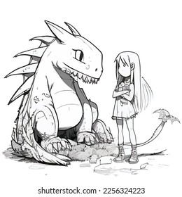 Enchanted Adventure: A White Dragon Coloring Book