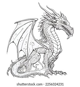 Enchanted Adventure: A White Dragon Coloring Book