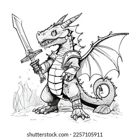 Enchanted Adventure: A White Dragon Coloring Book