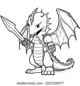 Enchanted Adventure: A White Dragon Coloring Book