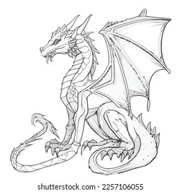 Enchanted Adventure: A White Dragon Coloring Book