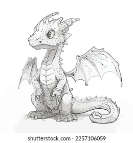 Enchanted Adventure: A White Dragon Coloring Book