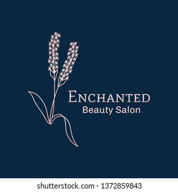 Vector del logotipo del salón de belleza encantado