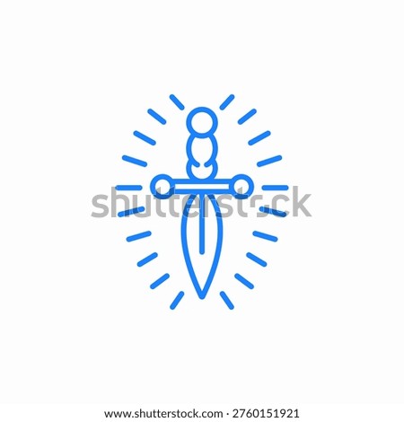enchanted dagger icon sign vector