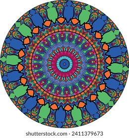 Enchanted Expressions: Colorful Mandala Artwork