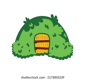 enchanted forest door icon isolated