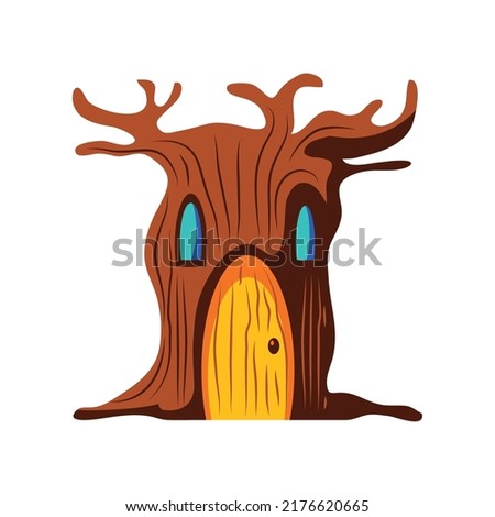 enchanted forest house icon isolated