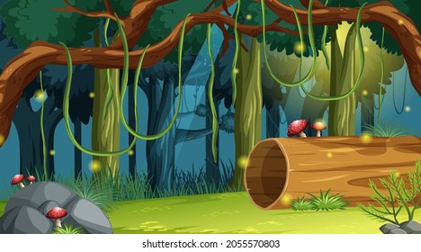 Zauberhafte Waldlandschaft, Hintergrund-Illustration