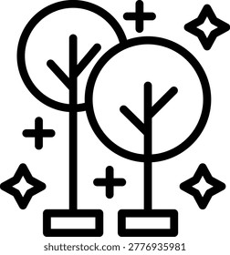 Enchanted Forest Vector Design Icon Style