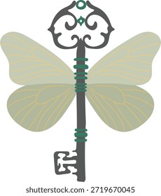 Enchanted Key mit Schmetterlingsflügeln