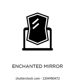 Enchanted mirror icon. Enchanted mirror symbol design from Fairy tale collection. Simple element vector illustration on white background.