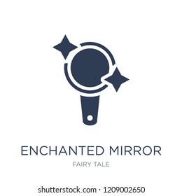 Enchanted mirror icon. Trendy flat vector Enchanted mirror icon on white background from Fairy Tale collection, vector illustration can be use for web and mobile, eps10