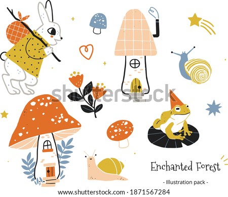 Enchanted Mushroom Forest Illustration Pack