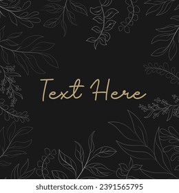 enchanted outline leaf for template background