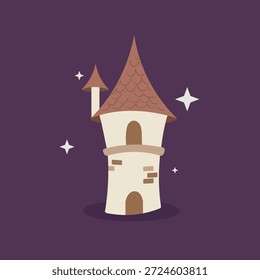 Princesa encantada y castillo ilustración