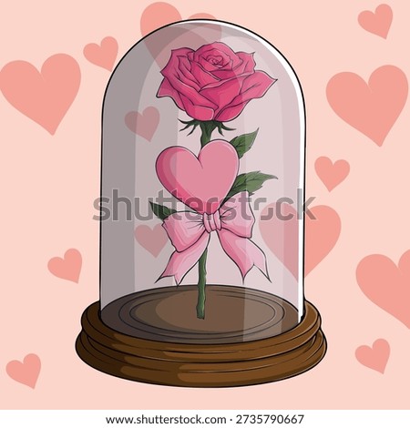 Enchanted rose of pure love