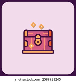 Enchanted Treasure Chest: A Magical Icon Design