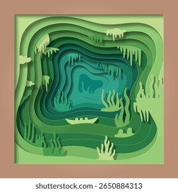 Enchanted Underwater World Layered Paper Cut Art