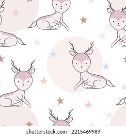 enchanted woodland seamless pattern background