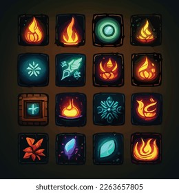 Enchanting 2D Icon Textures: Unleash the Magic with Square Spell Sprite