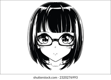 Enchanting anime girl face artwork suitable for commercial use. Perfect for captivating designs and creative projects