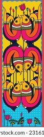 Enchanting Aquatic Harmony: Madhubani Art featuring Fish and Lotus. Madhubani art, Contemporary Art, Indian Paintings, Wall Paintings, Modern Art Paintings.  