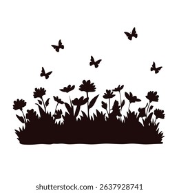 Enchanting butterflies dance in a sunlit floral meadow. Dreamlike beauty. butterfly flower flowers dreamy fantasy nature spring summer wildlife