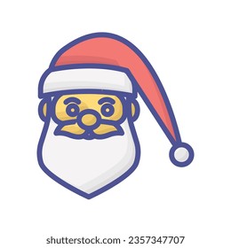 Enchanting Christmas Santa Filled Outline Icon