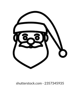 Enchanting Christmas Santa Line Icon