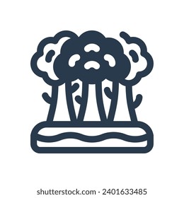 Enchanting Forest Vector Icon Illustration for Woodland Beauty