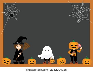 Enchanting Halloween Vector: Pumpkin, Ghost, Witch, and Spider in Isolated Illustration