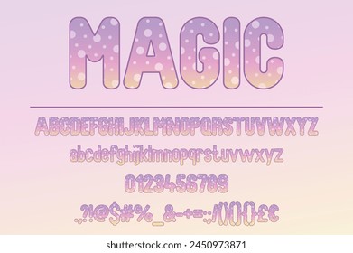 Enchanting Magic Gradient Color Font Set