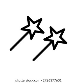 Enchanting magic wand icon set for fantasy, spellcasting, creativity, and UI design
