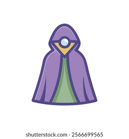 Enchanting Mystic Cloak Icon Illustration Design