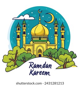 Enchanting Nights of Devotion Celebrating Ramadan Kareem with Crescent Moons and Stars (6)