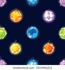 Enchanting Seamless Pattern With Mystical Spheres, Creating Captivating And Mesmerizing Design That Evoke Sense Of Magic