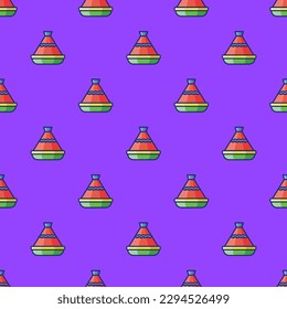 Encantador embaldosado cuadrado con una animada decoración gastronómica. Patrón sin foco con tayín sobre fondo de indigo lavanda. Diseño para una corona de corona del día de Martin Luther King Jr.