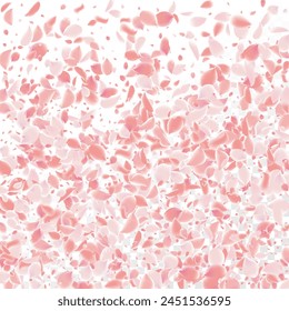 Enchanting vector background with delicate pink petals swirling against transparency. Evoking nature's beauty, captivates with vibrant colors, perfect for banners celebrating spring's allure and love.