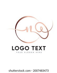 An enchanting and versatile handwritten letter type N logo template, Vector logo for business and company identity 