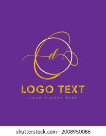 An enchanting and versatile handwritten letter type D logo template, Vector logo for business and company identity 