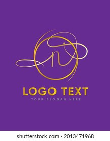 An enchanting and versatile script letter type N logo template, Vector logo for business and company identity 