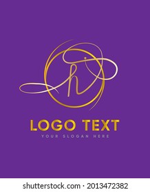 An enchanting and versatile script letter type H logo template, Vector logo for business and company identity 