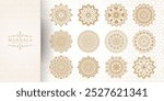 Enchanting White Intricate Floral Islamic Mandala Circles Decoration With Blank Horizontal Vector Background Or Flower Luxury mandala background with golden arabesque pattern Arabic Islamic east style