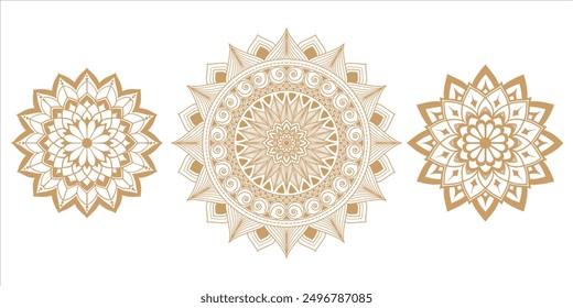 Enchanting White Intricate Floral Islamic Mandala Circles Decoration With Blank Horizontal Vector Background Or New Design Colorful Mandala, New Mandala Concept