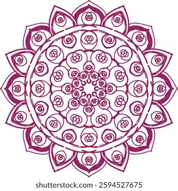 Enchanting White Intricate Floral Islamic Mandala Circles Decoration With Blank Horizontal Vector Background Or New Design Colorful Mandala, New Mandala Concept