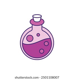 Enchanting witch's potion vector illustration, perfect for Halloween and fantasy designs