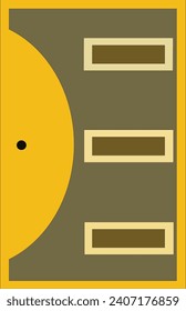 An enchanting wooden door, blending digital artistry showcases a cozy door having charming details. This creation embraces the beauty of entrance.