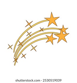 enchantment magic star arch cartoon. celestial portal, mystical constellation, wonder universe enchantment magic star arch sign. isolated symbol vector illustration