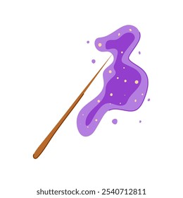 enchantment magic stick cartoon. spell sorcery, charm mystic, power wizardry enchantment magic stick sign. isolated symbol vector illustration