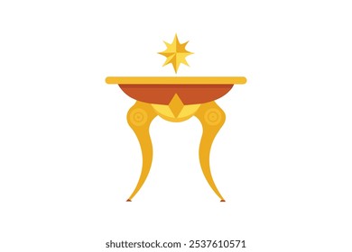 Enchantment table vector art illustration.